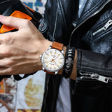 ساعة يد رجالية رياضية جلدية كوارتز-فرست ديلز-firstdailydeals