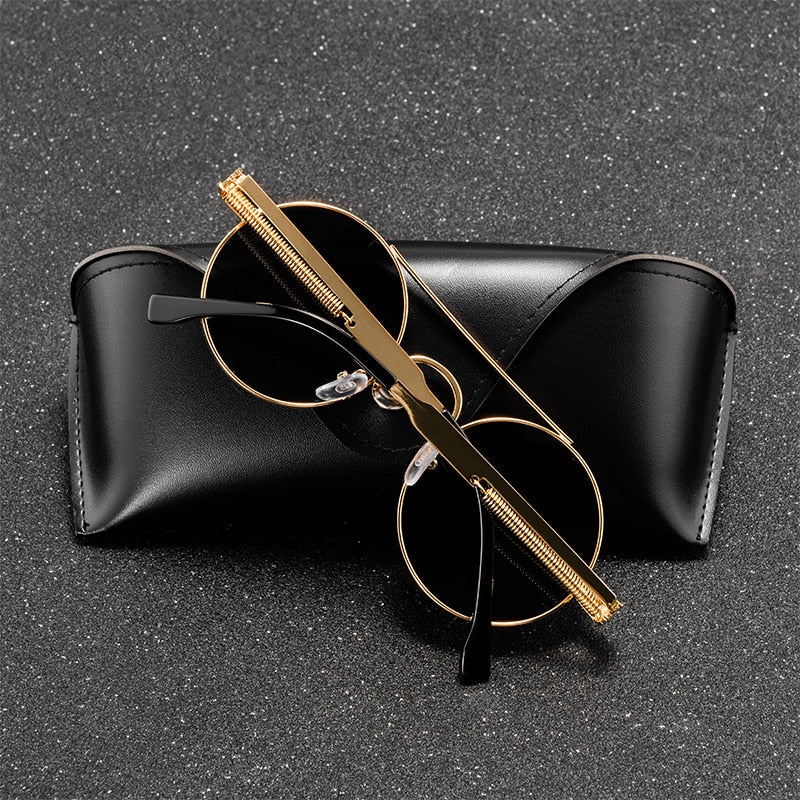 النظارات الشمسية للرجال مرآة الموضة مصمم المعادن