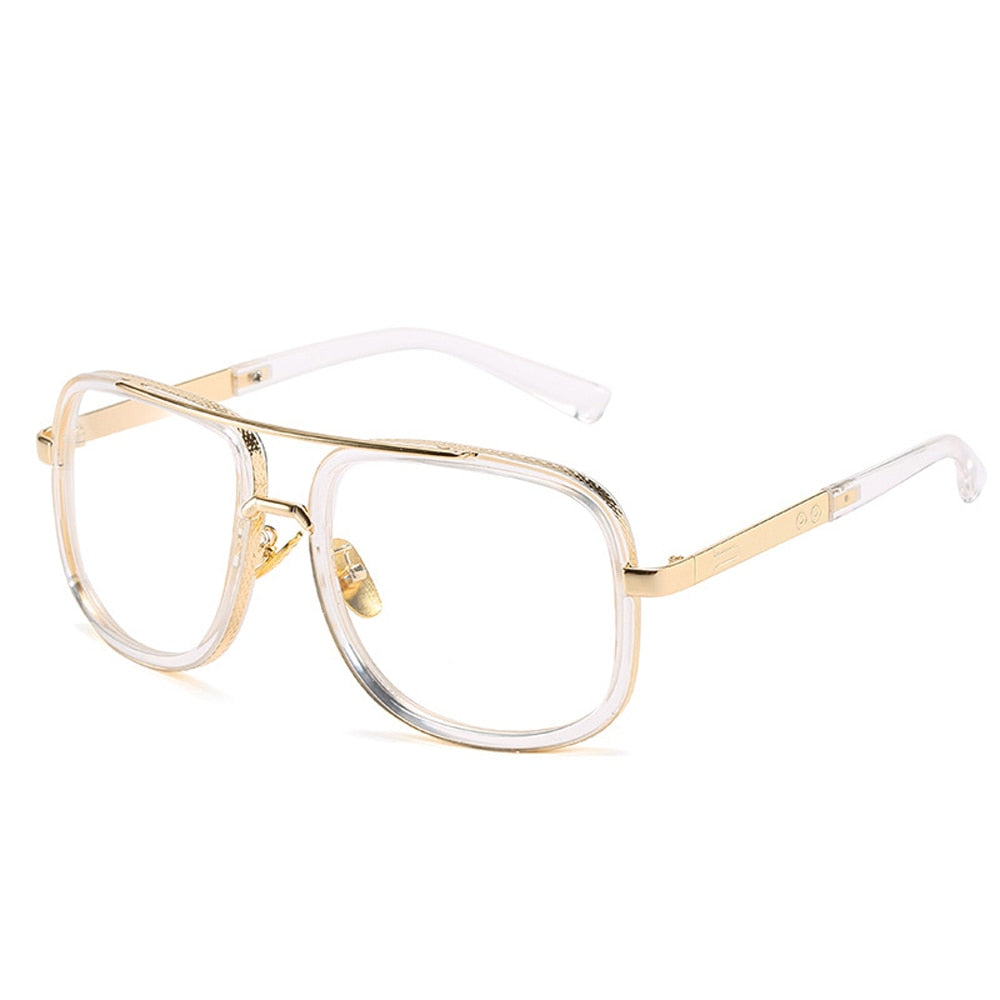 النظارات الشمسية للرجال جديد مربع معدن نظارات شمسية للأزياء عالية الجودة