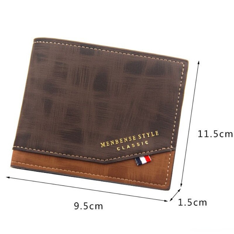محفظة رجالية جلدية قابلة للطي الفاخرة محب حاملي بطاقات الائتمان