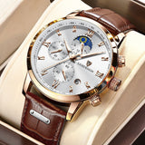 ساعات رجال الأعمال ماركة جلد فاخر أنيقة للازياء-فرست ديلز-firstdailydeal